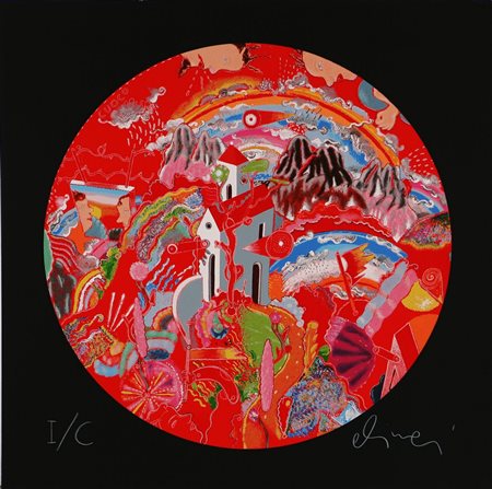 ALINARI LUCA (n. 1943) Dentro l'omino di burro, 2003. Serigrafia su cartone....