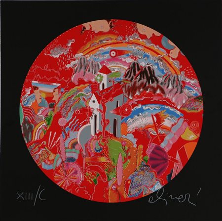 ALINARI LUCA (n. 1943) Dentro l'omino di burro, 2003. Serigrafia su cartone....