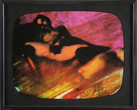 SCHIFANO MARIO (1934 - 1998) Dall'ultimo programma notturno, 1973. Serigrafia...