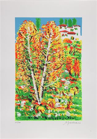 FACCINCANI ATHOS (n. 1951) Senza titolo. Serigrafia. Cm 52x34. Misure di...