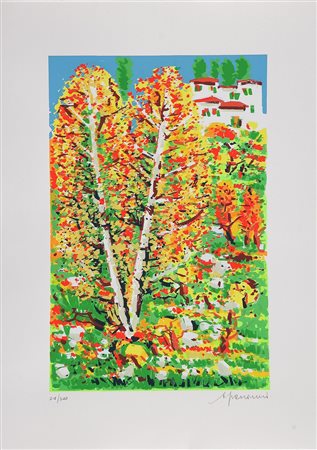 FACCINCANI ATHOS (n. 1951) Senza titolo. Serigrafia. Cm 52x34. Misure di...