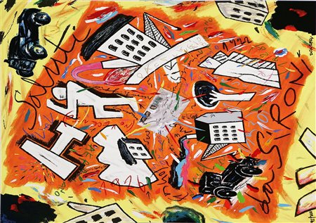 DONZELLI BRUNO (n. 1941) Paesaggio urbano. Serigrafia. Cm 70x50. Tir. 95/200...