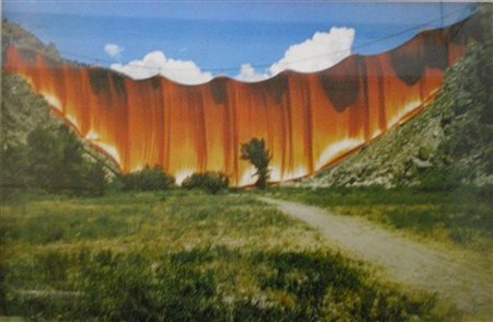 CHRISTO (n. 1935) Senza titolo. Serigrafia. Cm 70x100. Firma in basso destra.