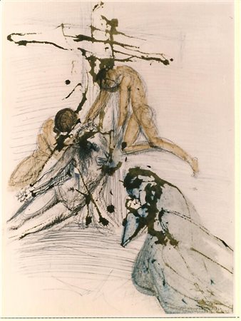 DALI' SALVADOR (1904 - 1989) Deposizione della croce. Litografia. Cm...