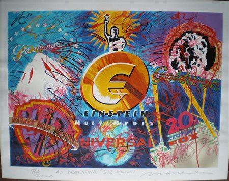 MANERA ENRICO (n. 1947) Ad Argentina: 512 milioni, 2000. Litografia. Cm...