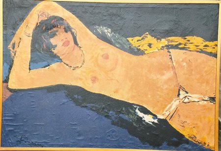 FIUME SALVATORE (1915-1997) Senza titolo. Serigrafia. Cm 70x100. Firma in...