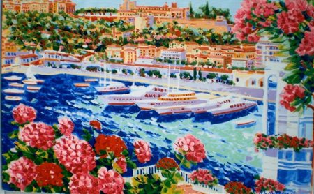 FACCINCANI ATHOS (n. 1951) Luci e colori a montecarlo. Serigrafia. Cm 54x84.