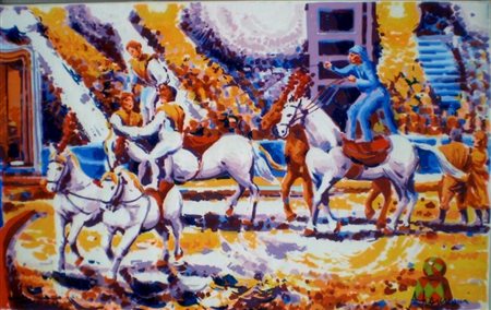 FACCINCANI ATHOS (n. 1951) Il circo di Montecarlo emozione e luce....