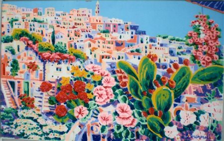 FACCINCANI ATHOS (n. 1951) I sassi vicino ad un sogno a Matera Serigrafia. Cm...