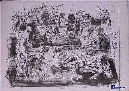 DI PRATA OSCAR (1910 - 2006) Senza titolo. Litografia. Cm 70x50. Tiratura:...