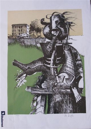 LOGLI MARIO (n. 1937) Senza titolo. Litografia. Cm 70x50. Tiratura: 30/100....