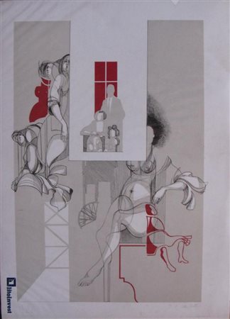 BUTTINI IETTA Senza titolo. Litografia. Cm 70x50. Tiratura: VI/XXV. Firma e...