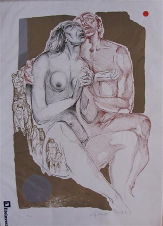 MICHETTI GIORGIO (n. 1912) Senza titolo. Litografia. Cm 70x50. Tiratura:...