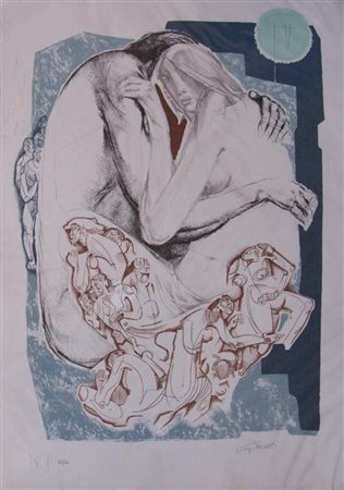 MICHETTI GIORGIO (n. 1912) Senza titolo. Litografia. Cm 70x50. Tiratura:...