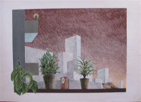 DONATI Senza titolo. Litografia. Cm 70x50. Tiratura: 43/65. Firma e tiratura...