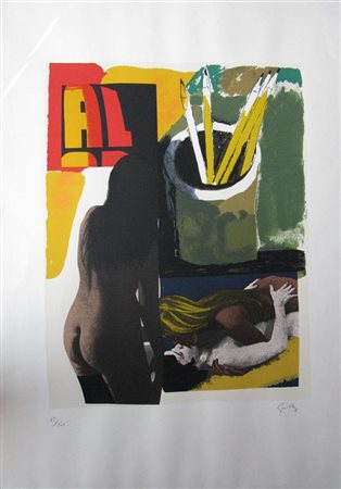 GUTTUSO RENATO (1912 - 1987) Senza titolo. Litografia. Cm 70x100. Tiratura:...