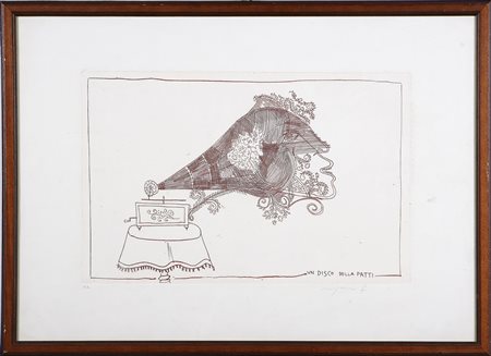 ROGNONI FRANCO (1913 - 1999) Un disco della Patti Serigrafia. Cm 32x50....