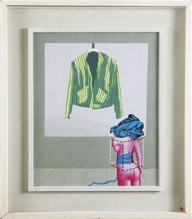 BIANCHI LUCIANO (n. 1935) La giubba, 1973. Tecnica mista. Cm 50x35. Firma e...