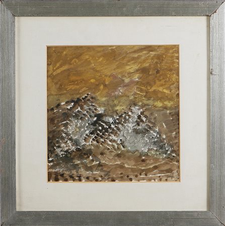 VERGA PIERANTONIO (n. 1947) Senza titolo, 1970. Tecnica mista su carta. Cm...