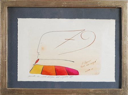 BESTETTI PIETRO (n. 1943) Quinto dei nove disegni del soggetto '79, 1978....