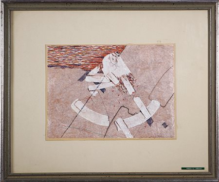 POZZI GIANCARLO (n. 1938) L'ideale, 1976. Tecnica mista su carta. Cm...
