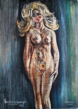 DA CARAVAGGIO MARIOLINO DETTO IL FALSARIO (1924 - 1992) Censura, 1968....