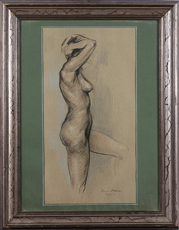 DECCA DINO (1935 - 2005) Modella di Montparnasse, 1979. Tecnica mista su...