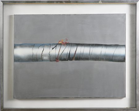 MARIO MADIAI (n. 1944) Tronco. Olio su tela. Cm 60x80.