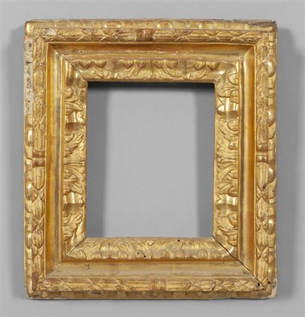 Cornice in legno intagliato e dorato sec.XIX 