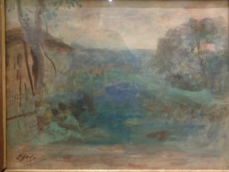 EMILIO GOLA (1851-1923) <br>Paesaggio 