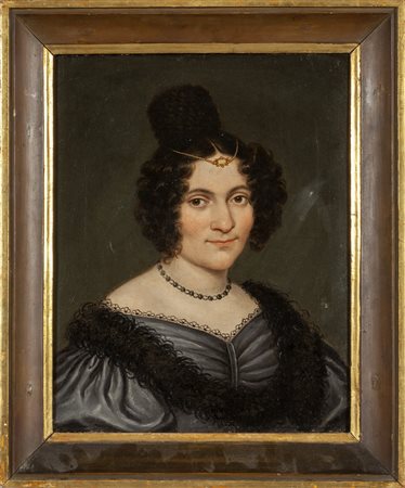 Scuola italiana sec.XIX "Ritratto di giovane 