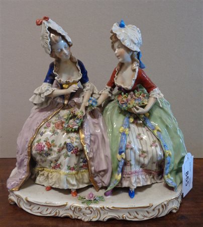 Chiacchiere, gruppo in porcellana di 