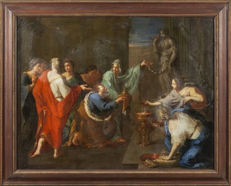 Scuola veneta sec.XVIII "Sacrificio di Ifigenia" 