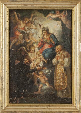 Scuola italiana sec.XVIII "Madonna con Bambino 