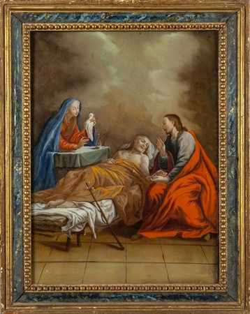 Scuola italiana sec.XVIII "Il transito di San 