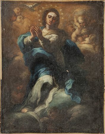 Scuola napoletana sec.XVIII "Madonna con Angeli" 