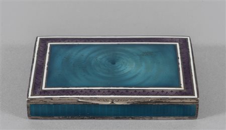 Scatola in argento e smalti, inizi 