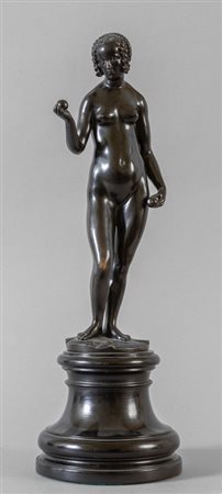 Eva, scultura in bronzo, sec.XIX, base 