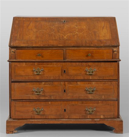 Ribalta Luigi XIV lastronata in noce e filettata 