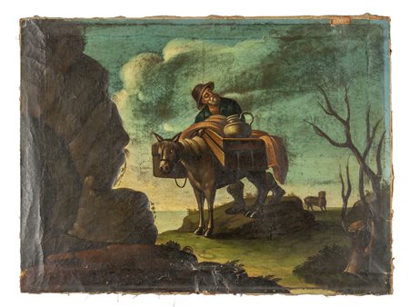 Scuola napoletana sec.XVIII "Paesaggio con 