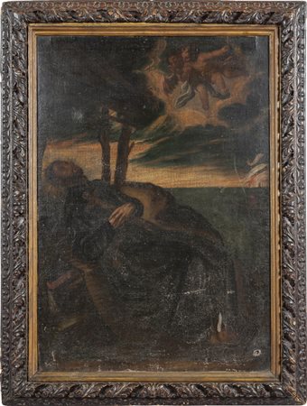 "San Francesco" olio inizi sec.XVIII, cornice 