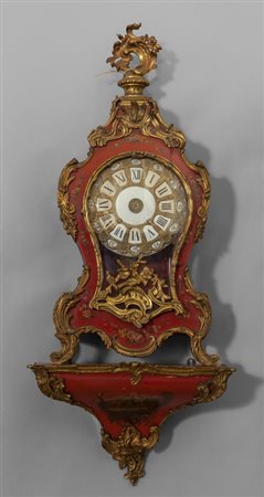 Cartel Luigi XV in lacca rossa e bronzo dorato, 