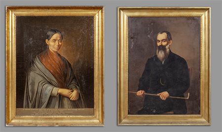 Scuola italiana sec.XIX "Gentiluomo con bastone" 