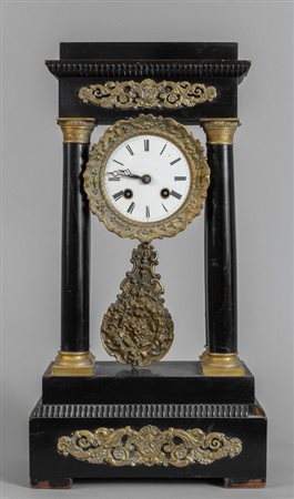 Orologio Impero in legno ebanizzato, Francia 