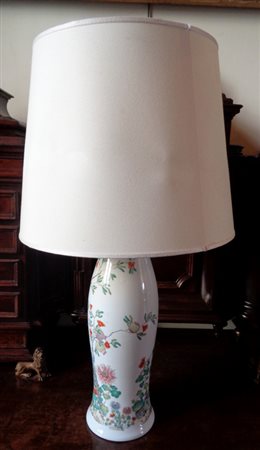 Grande vaso in porcellana montato a lampada, 