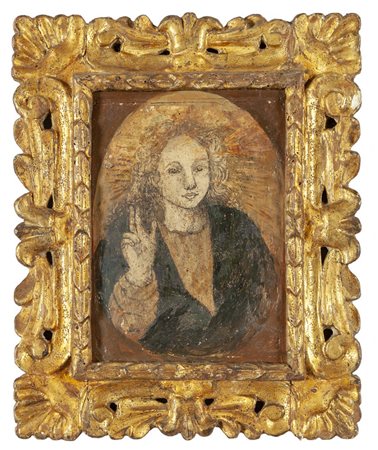 Scuola italiana sec.XVII "Cristo Benedicente" 