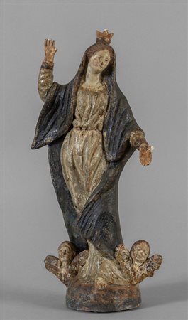 Madonna, scultura in terracotta policroma, 