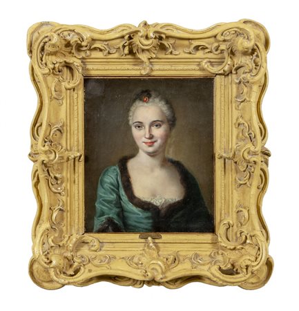 Scuola francese sec.XVIII "Ritratto di giovane 