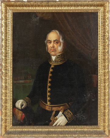 Scuola genovese sec.XVIII "Ritratto di generale" 