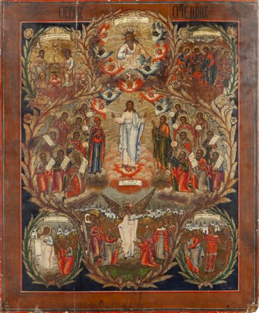 Cristo in gloria, icona dipinta a tempera su 